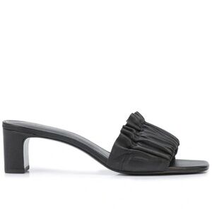 Reformation Black Heeled Mules